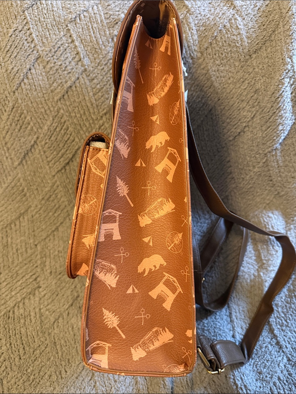 Loungefly Brown Grand Californian Hotel & Spa Themed Backpack - Picture 2 of 7